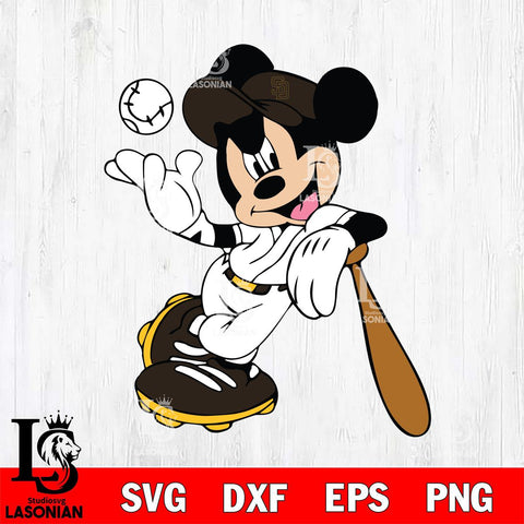 San Diego Padres Mickey Svg Eps Dxf Png File, Digital Download, Instant Download