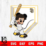 San Diego Padres Mickey 3 Svg Eps Dxf Png File, Digital Download, Instant Download