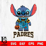 San Diego Padres Stitch Horror Halloween Svg Eps Dxf Png File, MLB svg, Digital Download, Instant Download