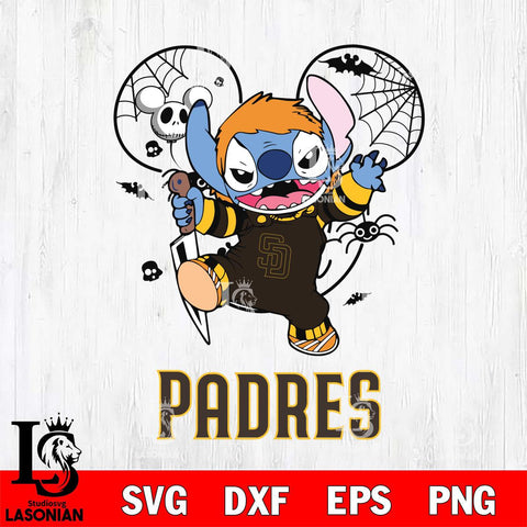 San Diego Padres Stitch Michael Halloween Svg Eps Dxf Png File, Digital Download, Instant Download