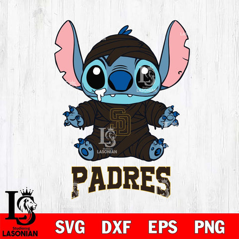 San Diego Padres Stitch Mummy Svg Eps Dxf Png File, MLB svg, Digital Download, Instant Download