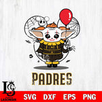 San Diego Padres Stitch Pennywise Halloween Svg Eps Dxf Png File, Digital Download, Instant Download