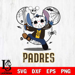 San Diego Padres Stitch jason voorhees Halloween Svg Eps Dxf Png File, Digital Download, Instant Download