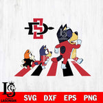 San Diego State Aztecs Bluey 6 Svg Eps Dxf Png File, Digital Download, Instant Download