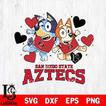 San Diego State Aztecs Bluey & Bingo 10 Svg Eps Dxf Png File, NCAA svg, Digital Download, Instant Download