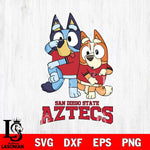 San Diego State Aztecs Bluey & Bingo Svg Eps Dxf Png File, NCAA svg, Digital Download, Instant Download