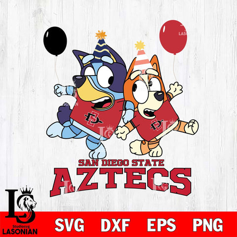 San Diego State Aztecs Bluey & Bingo 2 Svg Eps Dxf Png File, NCAA svg, Digital Download, Instant Download