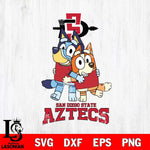 San Diego State Aztecs Bluey & Bingo 3 Svg Eps Dxf Png File, NCAA svg, Digital Download, Instant Download