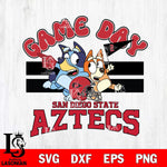 San Diego State Aztecs Bluey & Bingo 9 Svg Eps Dxf Png File, NCAA svg, Digital Download, Instant Download