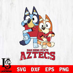 San Diego State Aztecs Bluey Chilli Dance Mode Svg Eps Dxf Png File, Digital Download, Instant Download