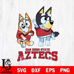 San Diego State Aztecs Bluey Chilli Mode Dance Svg Eps Dxf Png File, Digital Download, Instant Download