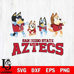 San Diego State Aztecs Bluey Dance Mode Squats Svg Eps Dxf Png File, Digital Download, Instant Download