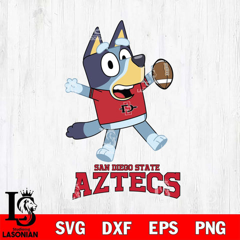 San Diego State Aztecs Bluey Sport Football Svg Eps Dxf Png File,NCAA Svg Files,Bluey svg ,Digital Download ,Instant Download, Cricut File