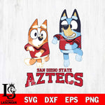 San Diego State Aztecs Bluey with Chilli Dance Svg Eps Dxf Png File, Digital Download, Instant Download