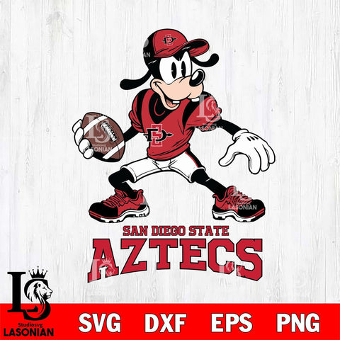 San Diego State Aztecs Goofy Disney, Svg Eps Dxf Png File, Digital Download