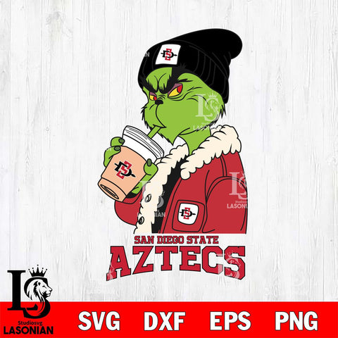 San Diego State Aztecs Grinch Bougie Football Svg Eps Dxf Png File, Digital Download, Instant Download