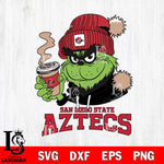 San Diego State Aztecs Grinch Cofffe Hoodie Cut Files Cricut, Svg Dxf Eps Png file, Digital download , Silhouette