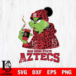 San Diego State Aztecs Grinch Leopard Christmas Cut Files Cricut, Svg Dxf Eps Png file, Digital download , Silhouette