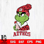 San Diego State Aztecs Grinch Tree Cake Svg Eps Dxf Png File, Digital Download, Instant Download