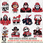 San Diego State Aztecs Halloween Bundle 12 SVG Svg Eps Dxf Png File, NCAA bundle svg, Digital Download, Instant Download