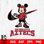 San Diego State Aztecs Mikey Mouse Disney NIKE, Svg Eps Dxf Png File, Digital Download