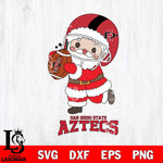 San Diego State Aztecs Santa Claus Cute Svg dxf eps png pdf file,NCAA svg,Digital Download,Cricut file