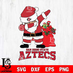 San Diego State Aztecs Santa Dabbing Christmas Svg dxf eps png pdf file,NCAA svg,Digital Download,Cricut file