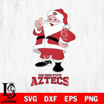 San Diego State Aztecs Santa claus Svg dxf eps png pdf file,NCAA svg,Digital Download,Cricut file