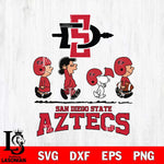 San Diego State Aztecs Snoopy Sport 12 Svg Eps Dxf Png File, Digital Download