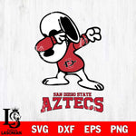 San Diego State Aztecs Snoopy Sport 3 Svg Eps Dxf Png File, Digital Download