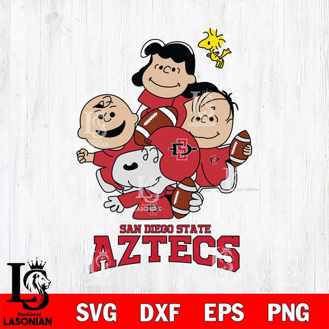 San Diego State Aztecs Snoopy Sport 4 Svg Eps Dxf Png File, Digital Download