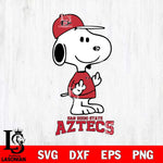 San Diego State Aztecs Snoopy Sport 8 Svg Eps Dxf Png File, Digital Download