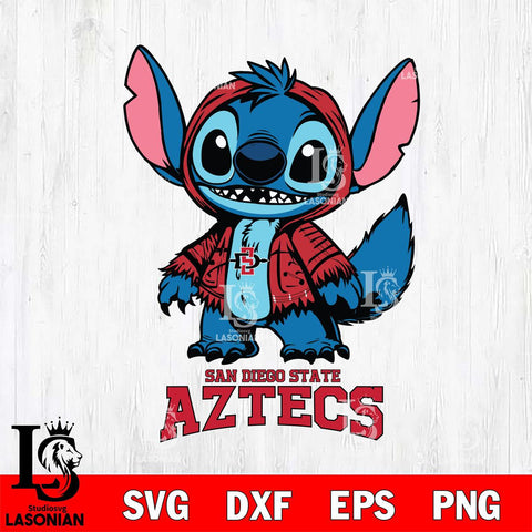 San Diego State Aztecs Stitch Halloween Svg Eps Dxf Png File, NCAA svg, Digital Download, Instant Download