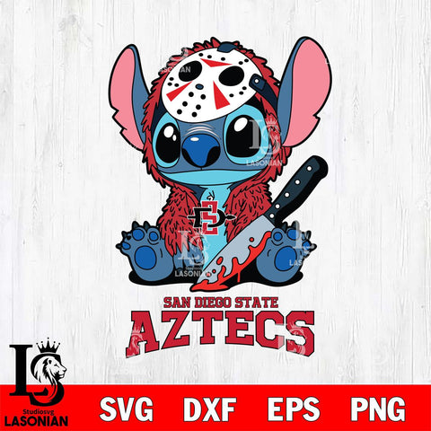 San Diego State Aztecs Stitch Jason Voorhees Svg Eps Dxf Png File, NCAA svg, Digital Download, Instant Download