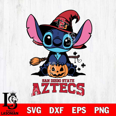 San Diego State Aztecs Stitch witch Svg Eps Dxf Png File, NCAA svg, Digital Download, Instant Download