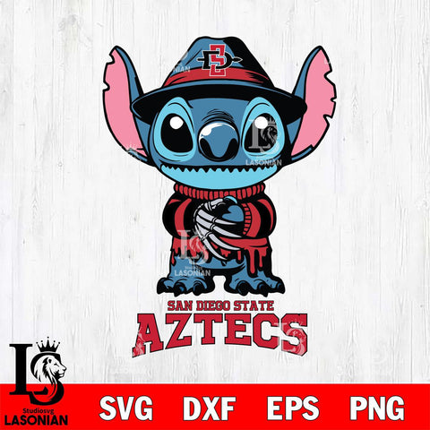 San Diego State Aztecs Stitich Freddy Krueger Svg Eps Dxf Png File, NCAA svg, Digital Download, Instant Download