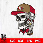 San Francisco 49ers Badass Man Skull SVG