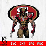 San Francisco 49ers Badass Wolverine Svg Eps Dxf Png File, Digital Download, Instant Download