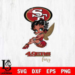 San Francisco 49ers Beauty Black Fairy Betty Boop Svg Eps Dxf Png File, Digital Download, Instant Download