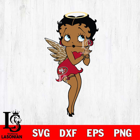 San Francisco 49ers Betty Boop Angel SVG Svg Eps Dxf Png File, Digital Download, Instant Download