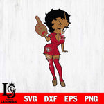 San Francisco 49ers Betty Boop Cheering SVG Svg Eps Dxf Png File, Digital Download, Instant Download