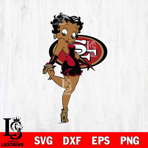 San Francisco 49ers Betty Boop Girl Fan SVG Svg Eps Dxf Png File, Digital Download, Instant Download