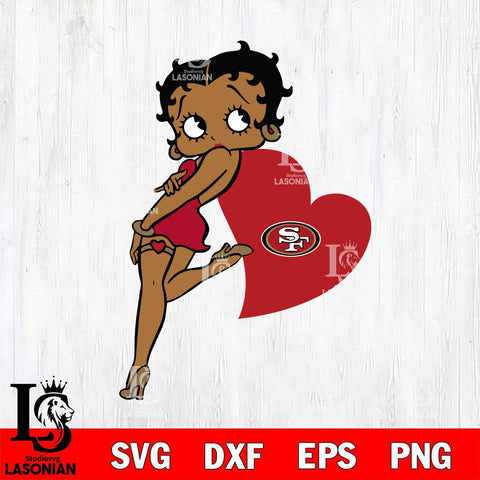 San Francisco 49ers Betty Boop Girl Love SVG Svg Eps Dxf Png File, Digital Download, Instant Download