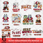 San Francisco 49ers Bluey Halloween 12 SVG Svg Eps Dxf Png File, Digital Download, Instant Download