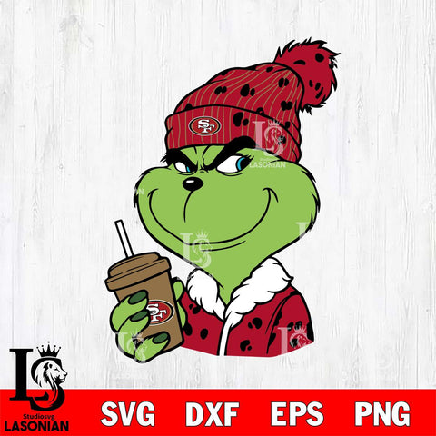 San Francisco 49ers Boujee Grinch 3 Svg Eps Dxf Png File, Digital Download, Instant Download