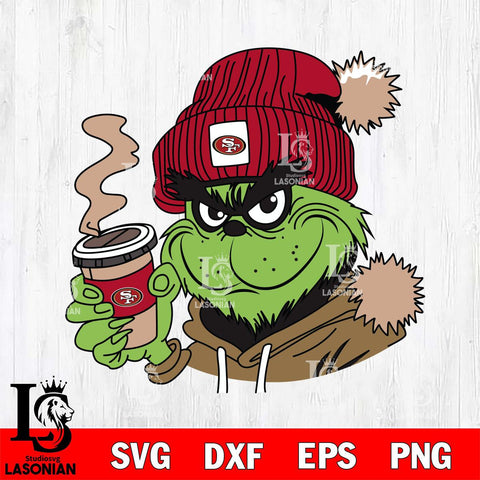 San Francisco 49ers Boujee Grinch 4 Svg Eps Dxf Png File, Digital Download, Instant Download