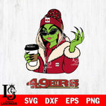 San Francisco 49ers Boujee Grinch Girls Christmas Svg Eps Dxf Png File,Cricut svg files, Digital Download, Instant Download