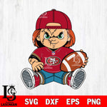 San Francisco 49ers Chucky Horror 3 Svg Eps Dxf Png File, NFL svg, Digital Download, Instant Download