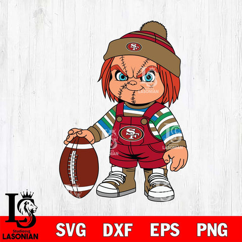 San Francisco 49ers Chucky Horror 6 Svg Eps Dxf Png File, NFL svg, Digital Download, Instant Download