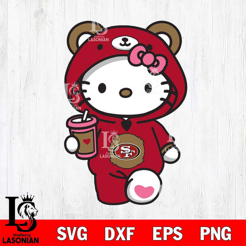 San Francisco 49ers Cute Hello Kitty Svg Eps Dxf Png File, Digital Download, Instant Download